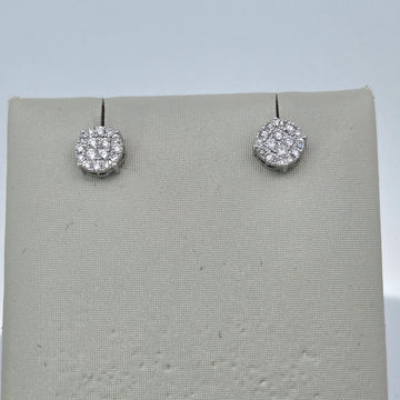 Lab-Grown Diamond Cluster Stud Earrings 0.27 CTW | 10K White Gold