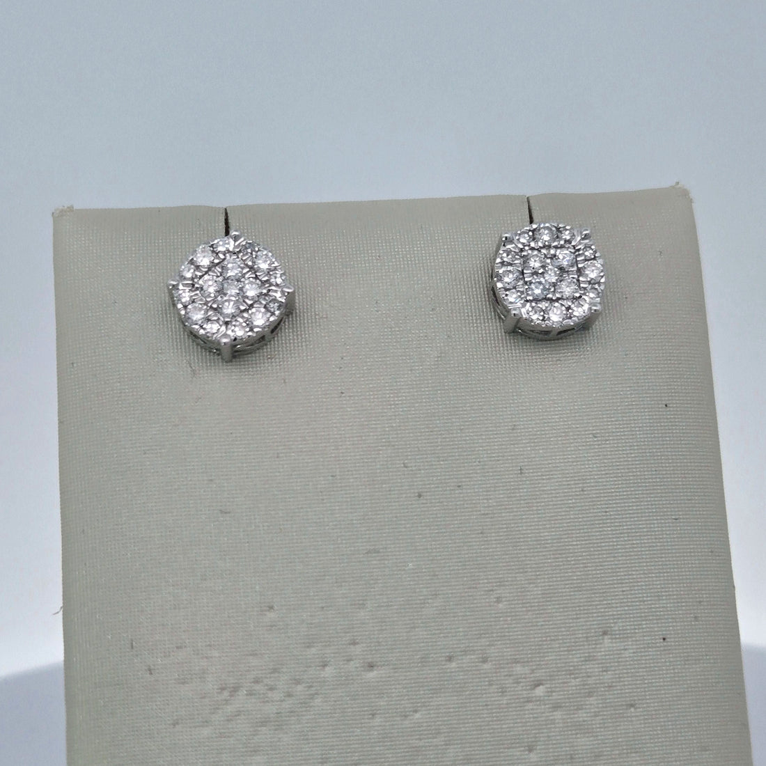 Lab-Grown Diamond Cluster Stud Earrings 0.53 CTW | 10K White Gold