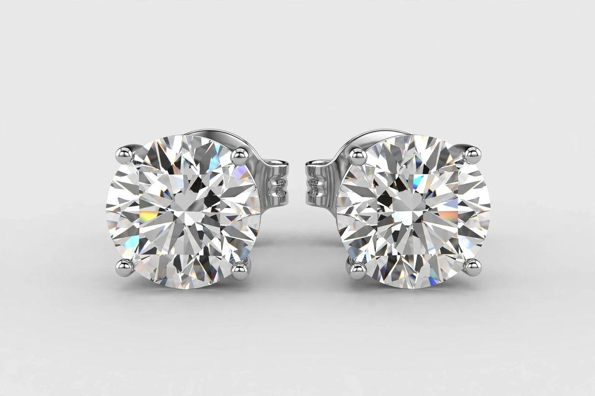 LAB DIA ROUND STUD 2.00CT 14KWG