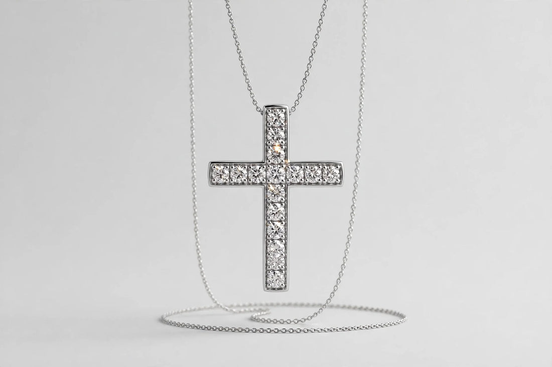 1.10 CTW Lab-Grown Diamond Pendant Necklace | White Gold