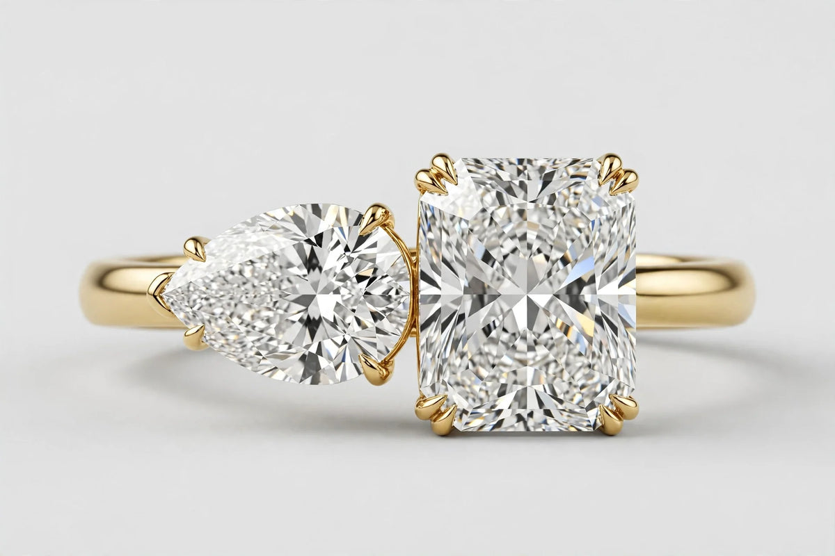 LAB ring PE/RAD 2.0/2.04ct E/VS1 14KY 4.47g s:6.5 YC