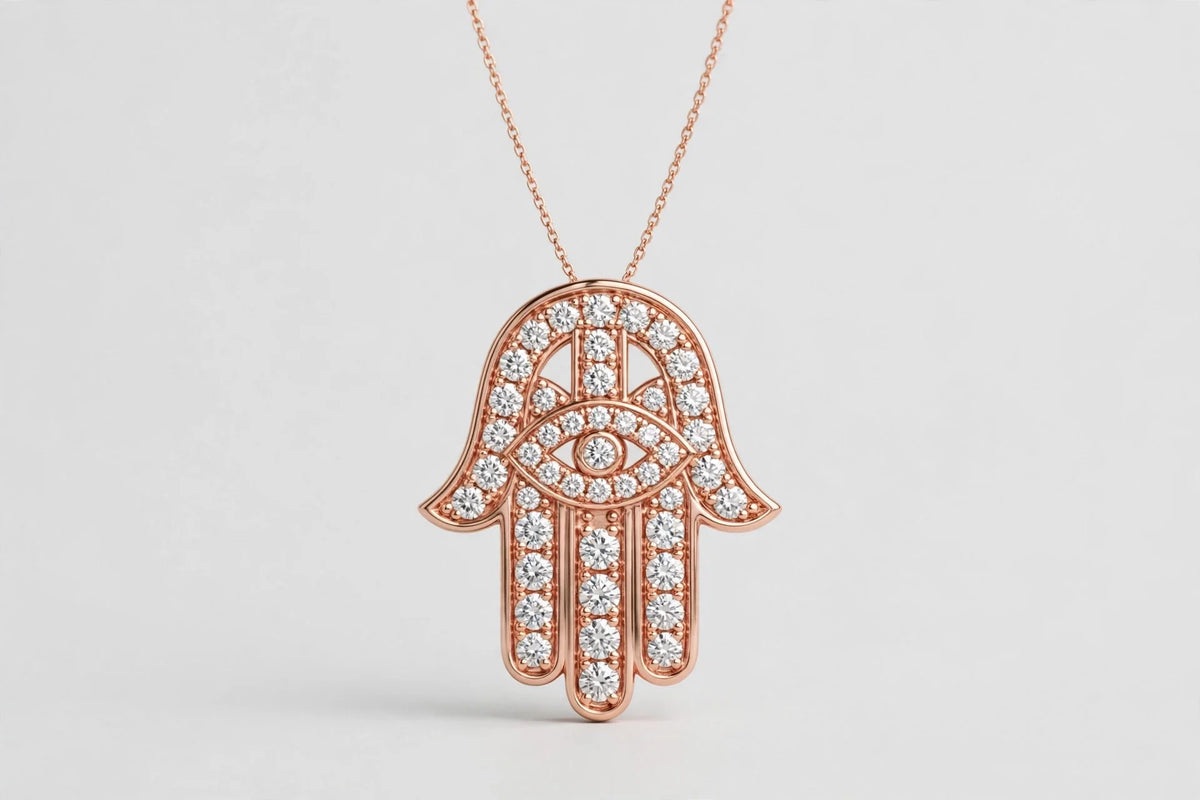 pend hamsa 0.25ctt F/VS1 14KR 2.52g