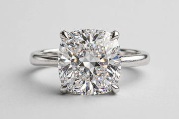 LAB ring Cushion DIA 13.22ct E-F/VS1 14KWG 16.18g