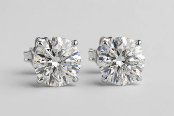 LAB Earr RD DIA 2.09ct E/VS1 14KWG