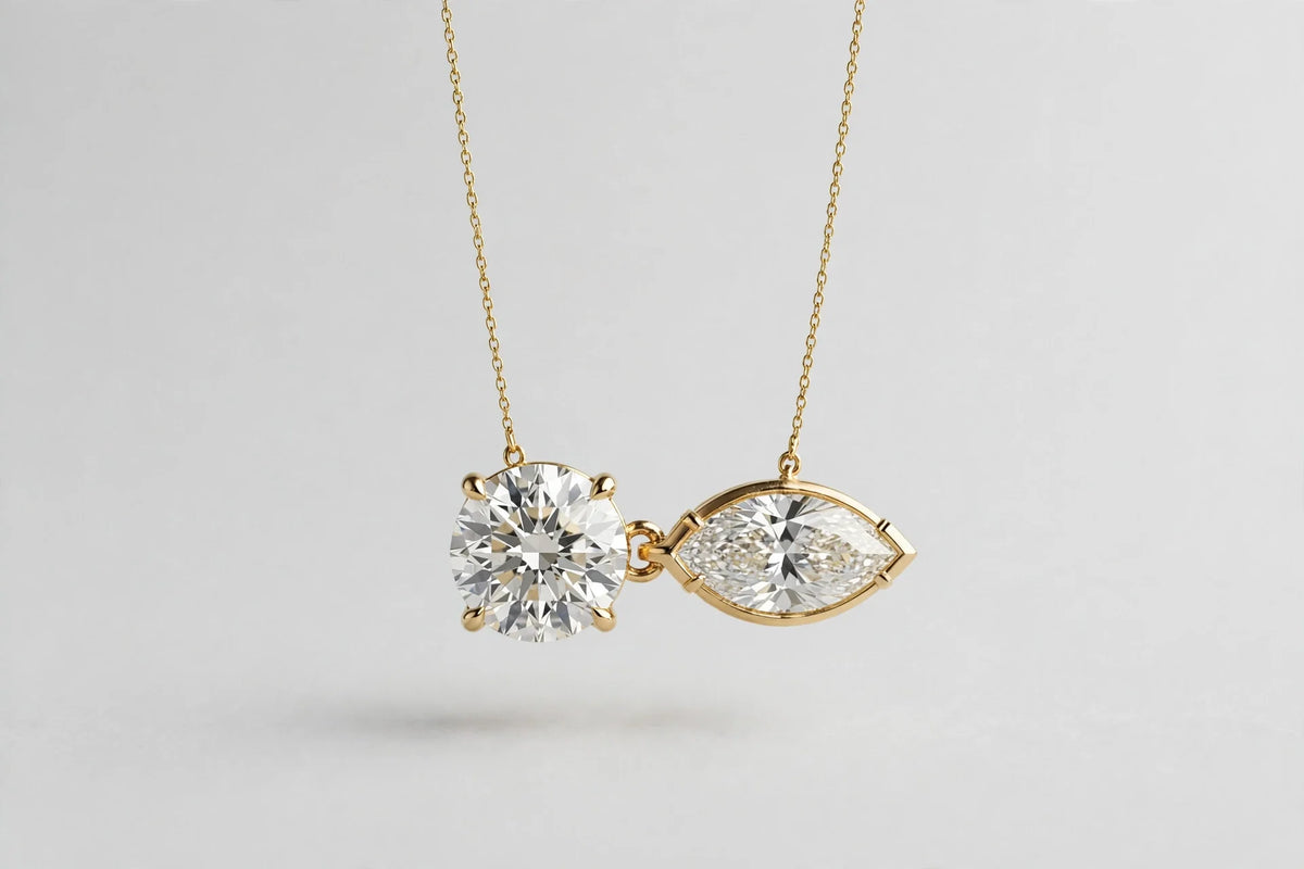 neck RD 0.50ct/MRQ 0.55ct E/VS1 14KY 2.30g