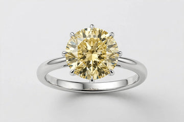 LAB ring RD DIA 2.18ct FY/VS1 14KWG 2.64g size:7