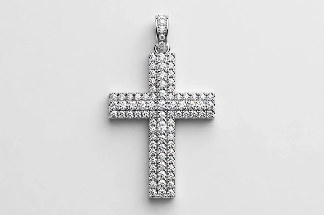 2.50 CT Diamond Cross Pendant | 10K White Gold