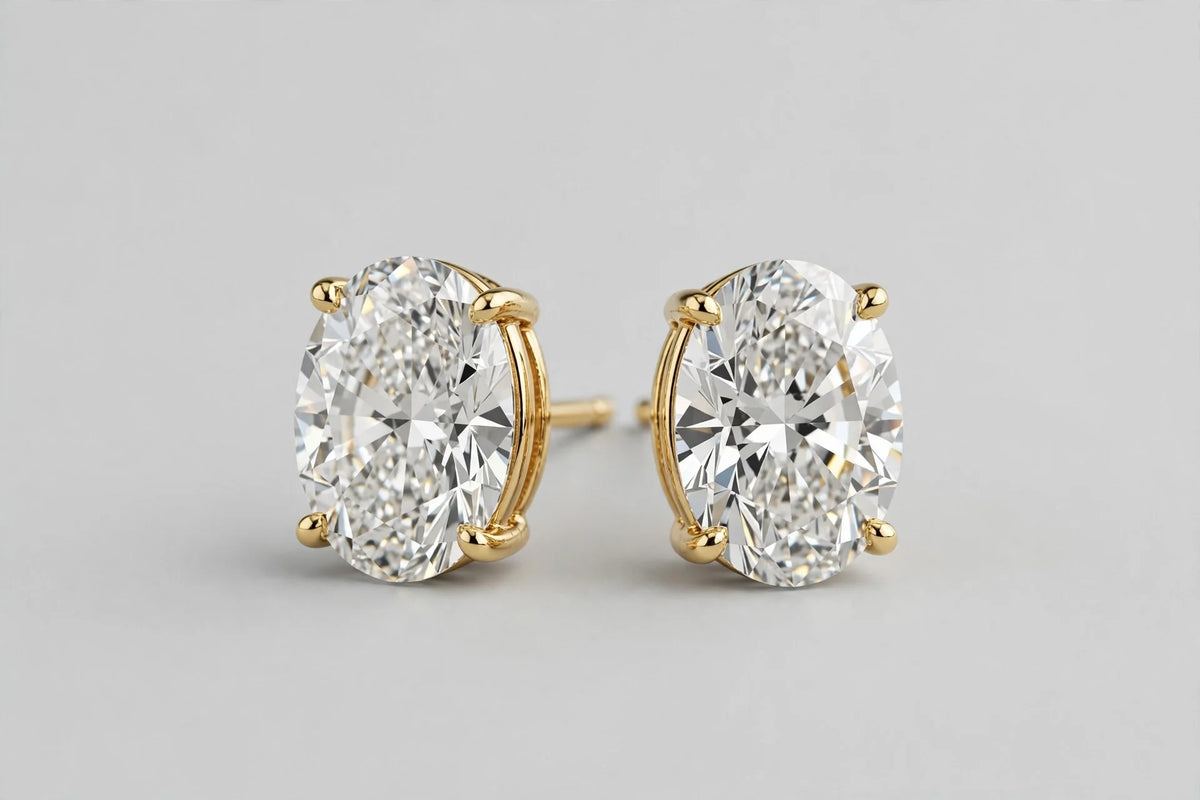 LAB stud ova  1.04CT E/VVS2-1.04CT E/VVS2 YC