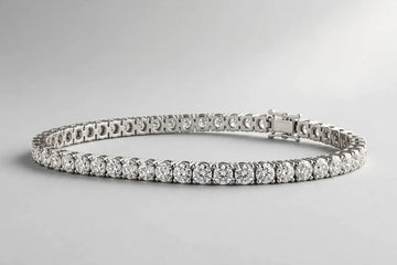 LAB TENNIS BRACELET 14K WG 2.90CT 6.5G 7.25"