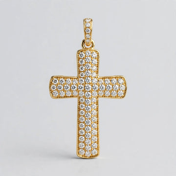cross pend 2.50ct G/VS1 10KY 6.37g