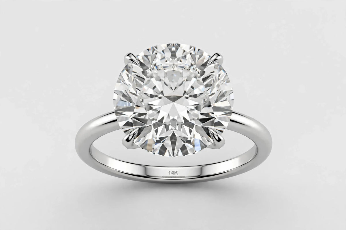 6.3 CT Lab-Grown Diamond Ring | 14K White Gold
