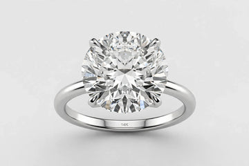 6.3 CT Lab-Grown Diamond Ring | 14K White Gold