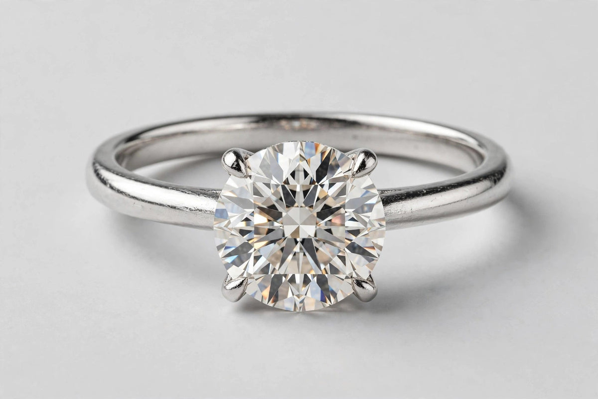 LAB ring RD DIA 2.2ct E-F/VS1 14KWG 2.94g size:5.5