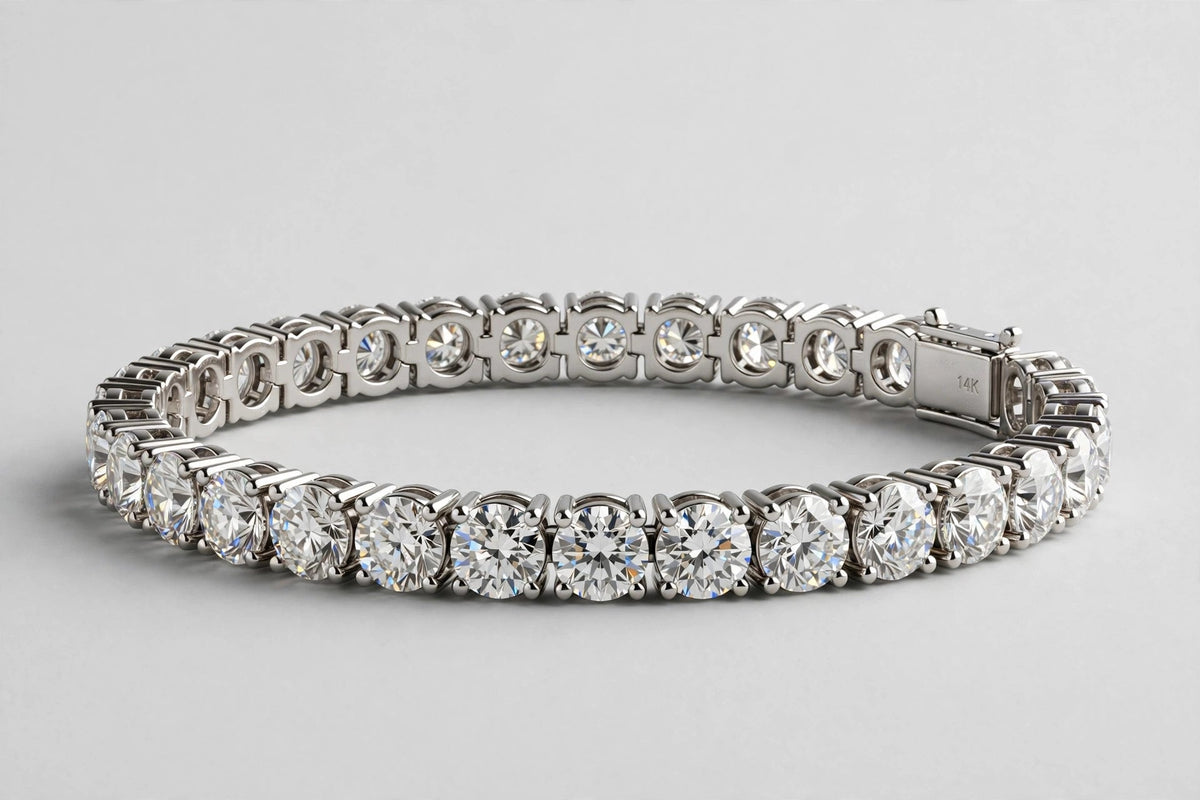 Lab Diamond Tennis Bracelet | 14K White Gold