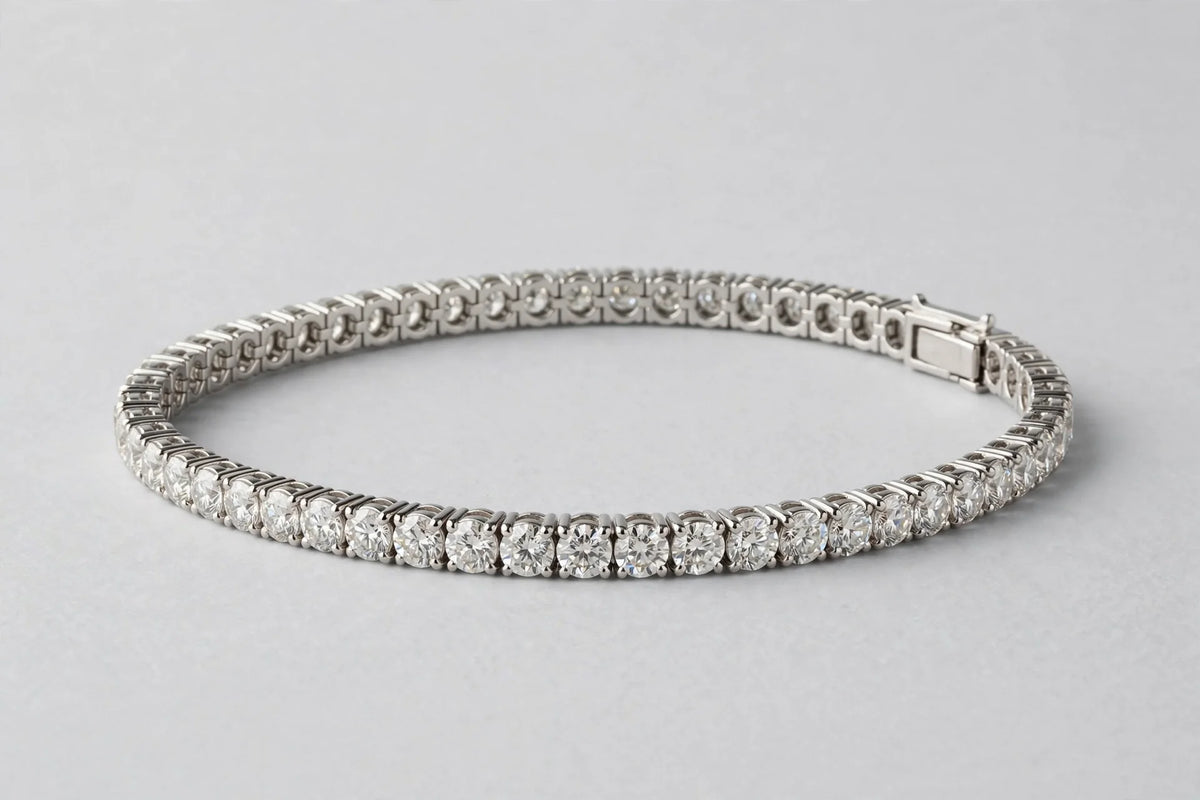 LAB Br RD DIA 6.97ct E/VS1 14KWG 7.06g