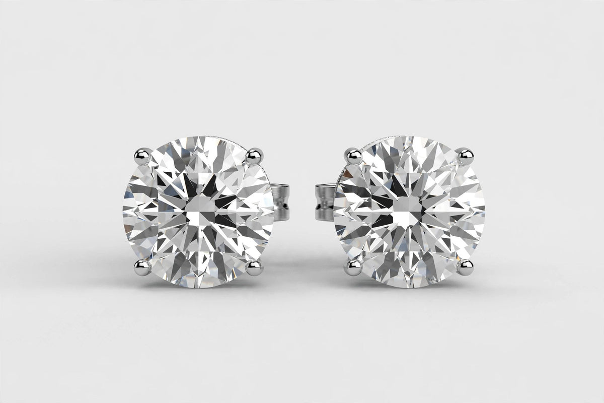 LAB Earr RD DIA 1.21ct D/VS1-1.20ct D/VS1 14KW yc