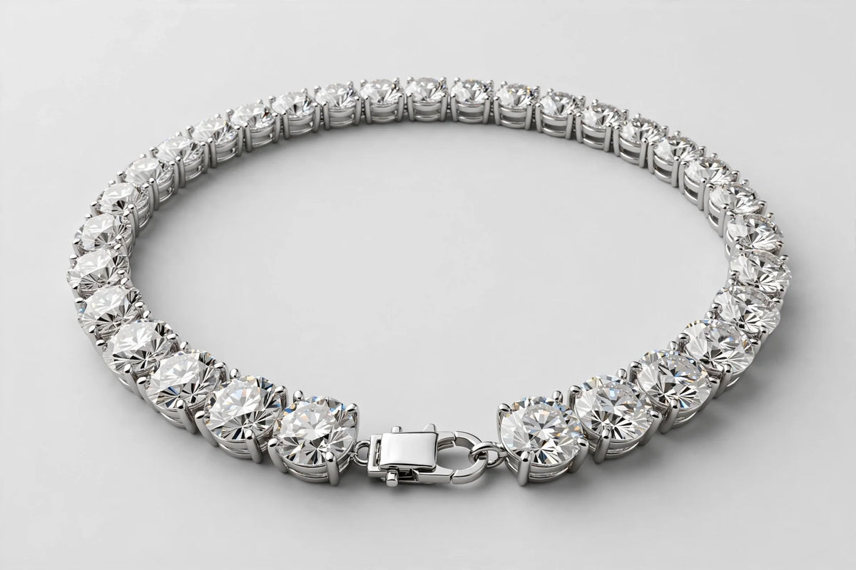 LAB Neck 28.60ct E-F/VS1 14KW 23.54g 17in