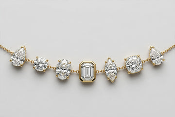 5.11 CTW Lab-Grown Multi-Shape Diamond Necklace | 14K Yellow Gold