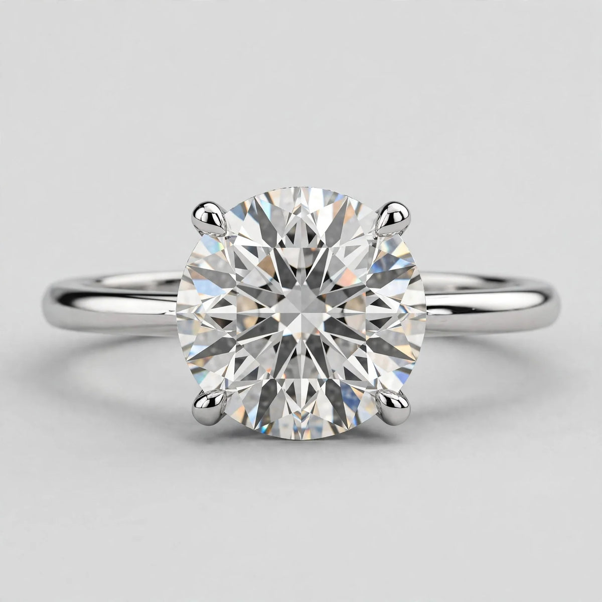 LAB ring RD DIA 2.35ct E-F/VS1 14KWG 1.83g size:7