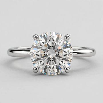 LAB ring RD DIA 2.35ct E-F/VS1 14KWG 1.83g size:7