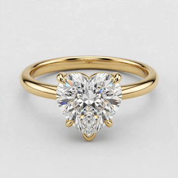 1.41 CT Lab-Grown Hexagon Diamond Ring | 14K Yellow Gold