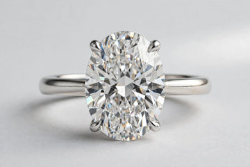 LAB ring OV DIA 5.00ct E-F/VS1 14KWG 4.15g size:4.75