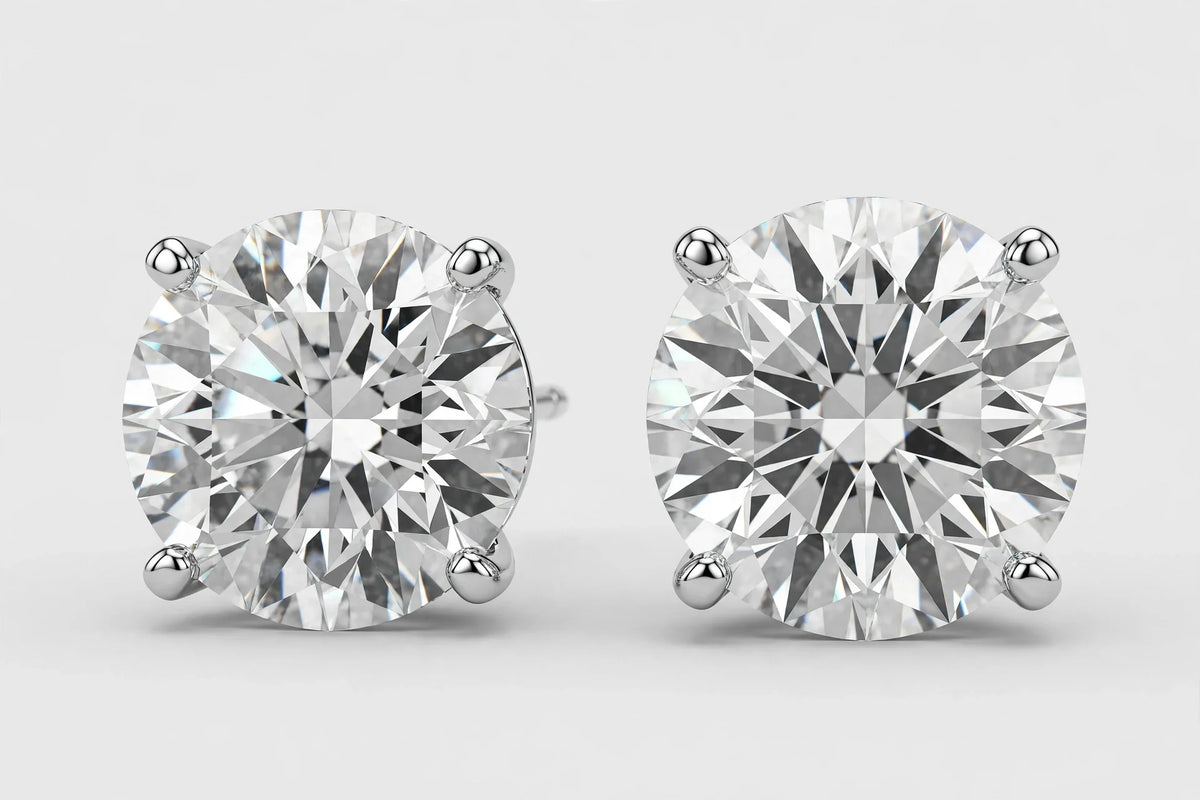 LAB Earr RD DIA 1.50ct/1.57ct E/VS1 14KW YC
