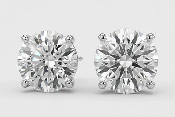 LAB Earr RD DIA 1.50ct/1.57ct E/VS1 14KW YC
