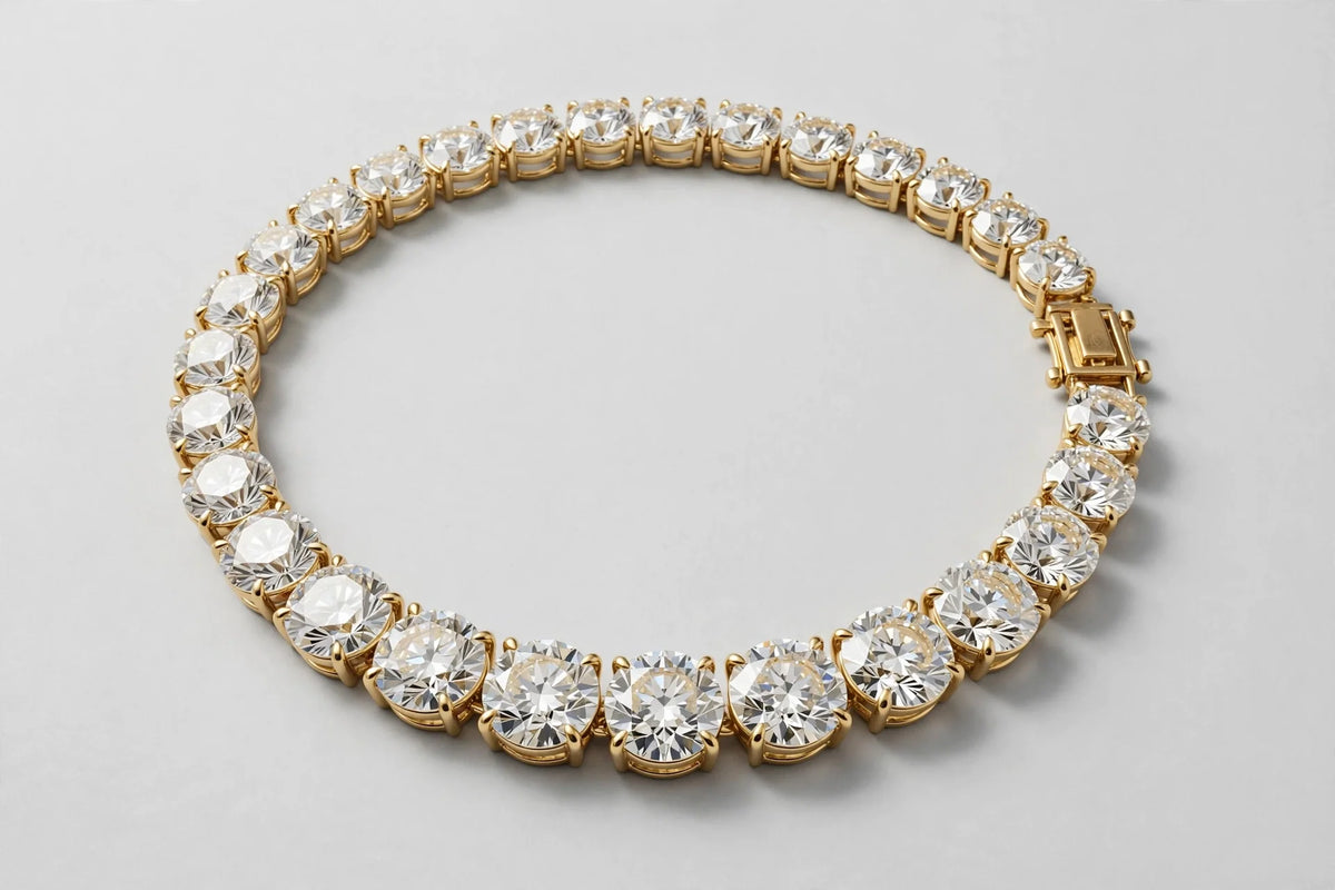 LAB neck RD 45.08ct F/VS1  37.67g 14KY 17"