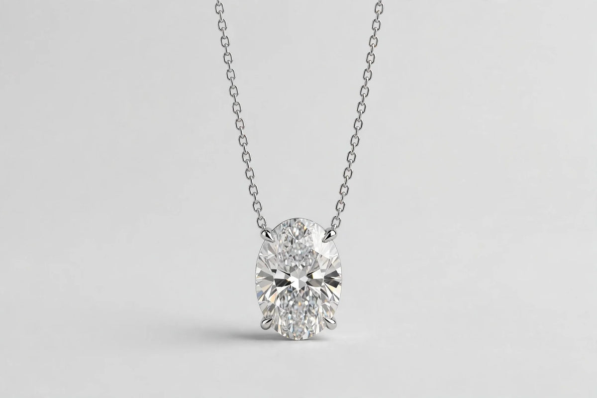 LAB OV RB PENDANT NECK 3.0G 14KW 0.51CT