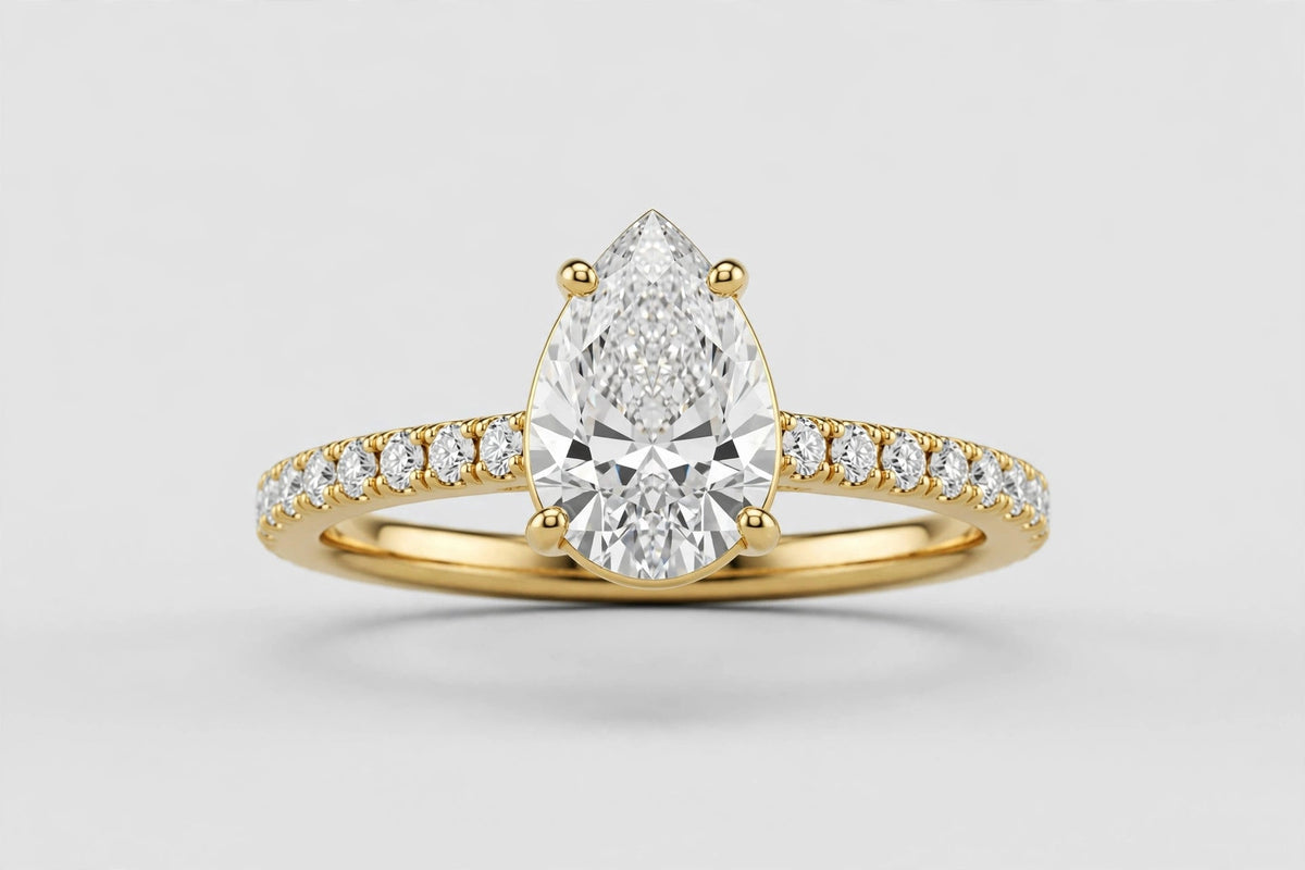 LAB ring PE/RD 0.94ct F/VS1 14KY 1.46g s:6.5