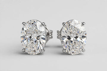 LAB stud ova 1.52ct D/VVS2-1.52CT D/VVS2 YC