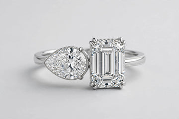 LAB ring PE/EM 1.50/2.30ct F/VS1 14KW 3.81g s:6.5 YC