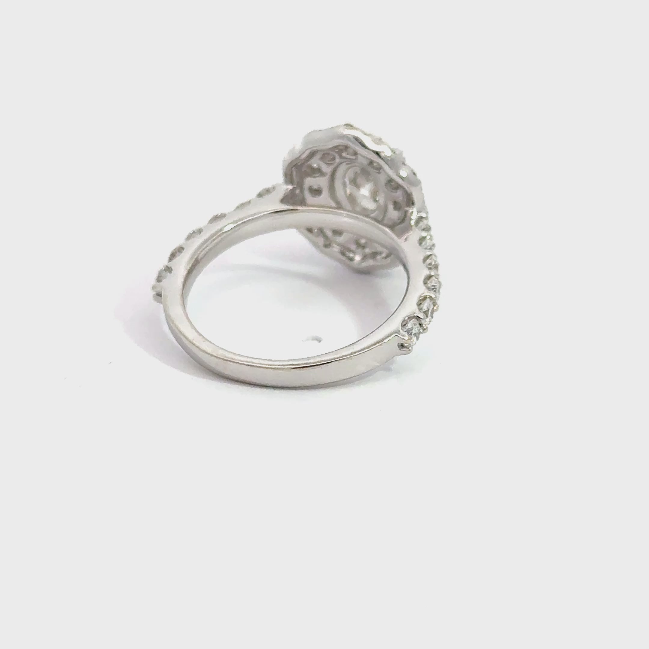 Elegant LAB Diamond Halo Engagement Ring