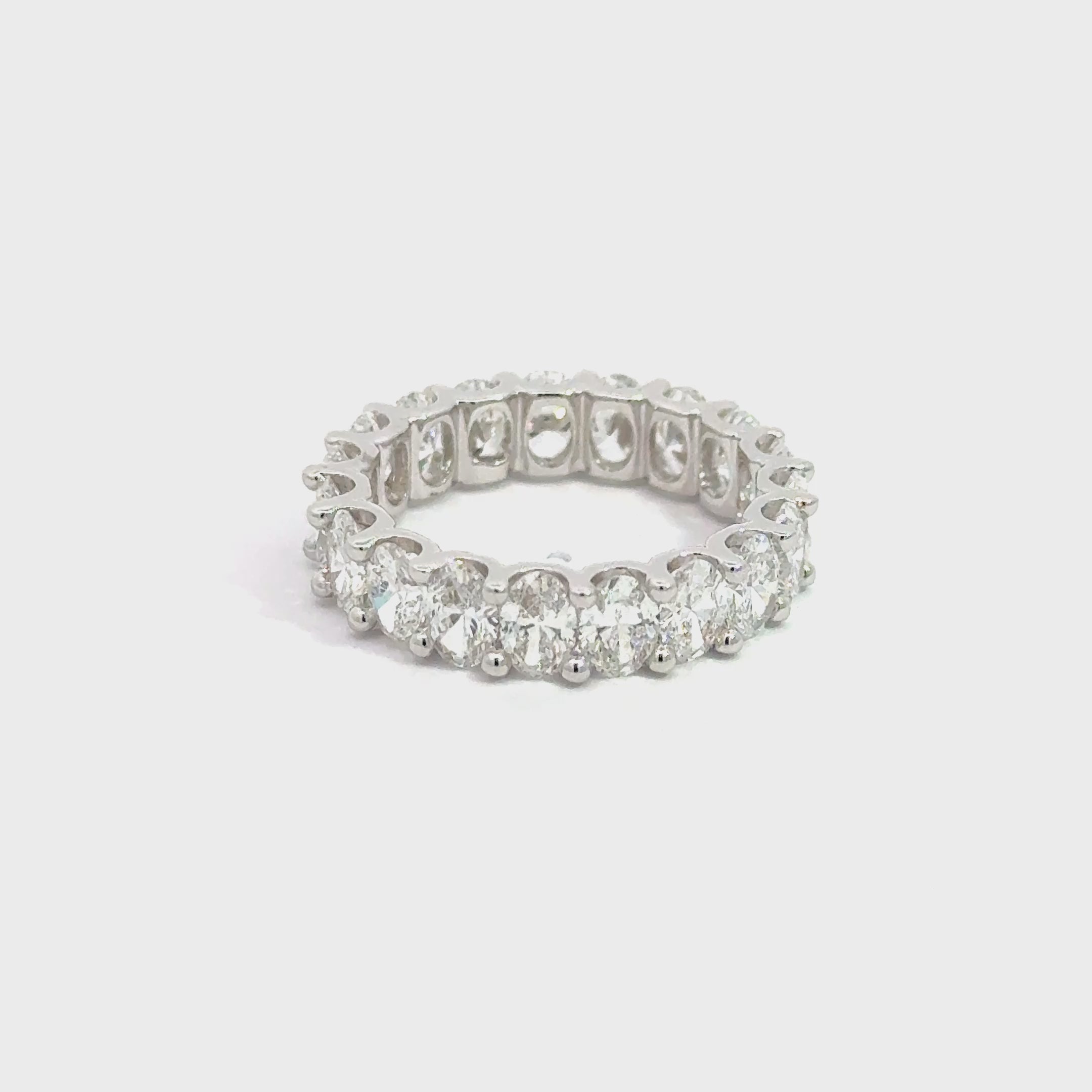 Elegant 3.94ct LAB Diamond Oval Eternity Ring