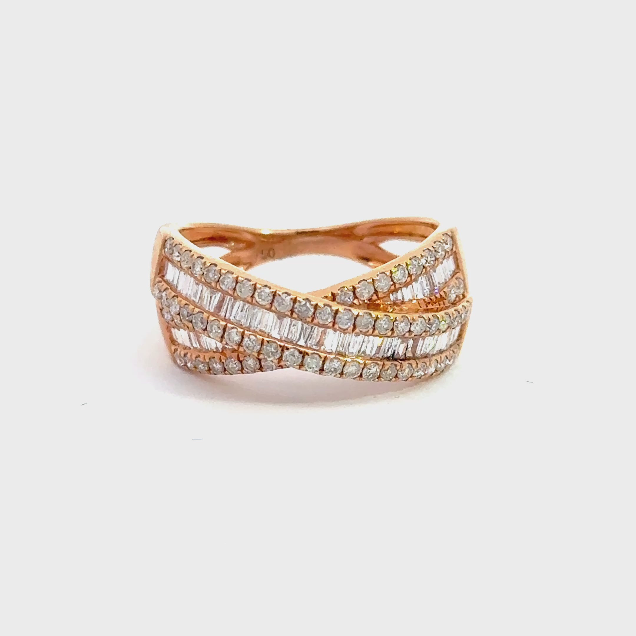 14K Rose Gold Diamond Ring 1.53cttw 3.90g