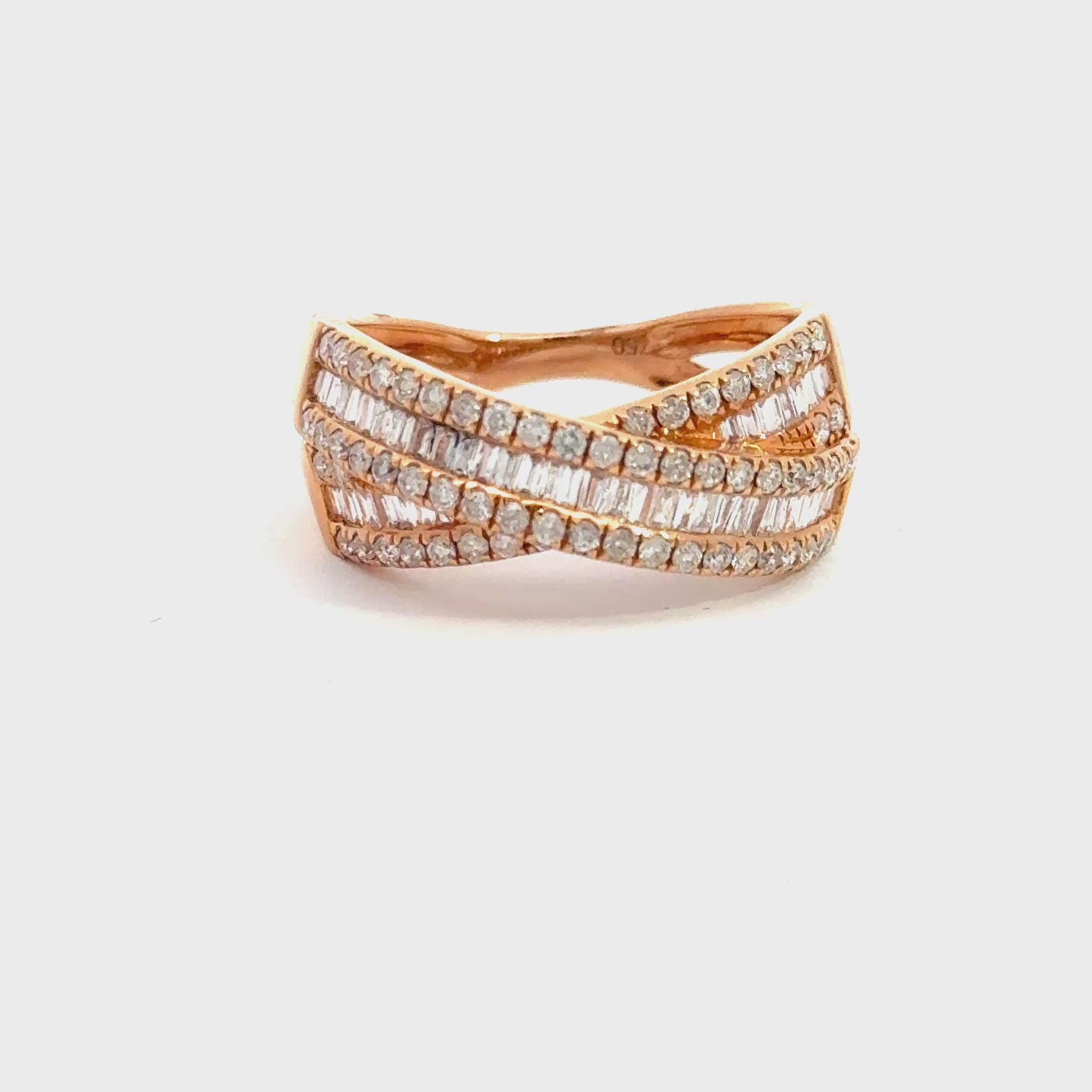 14K Rose Gold Diamond Ring 1.53cttw 3.90g