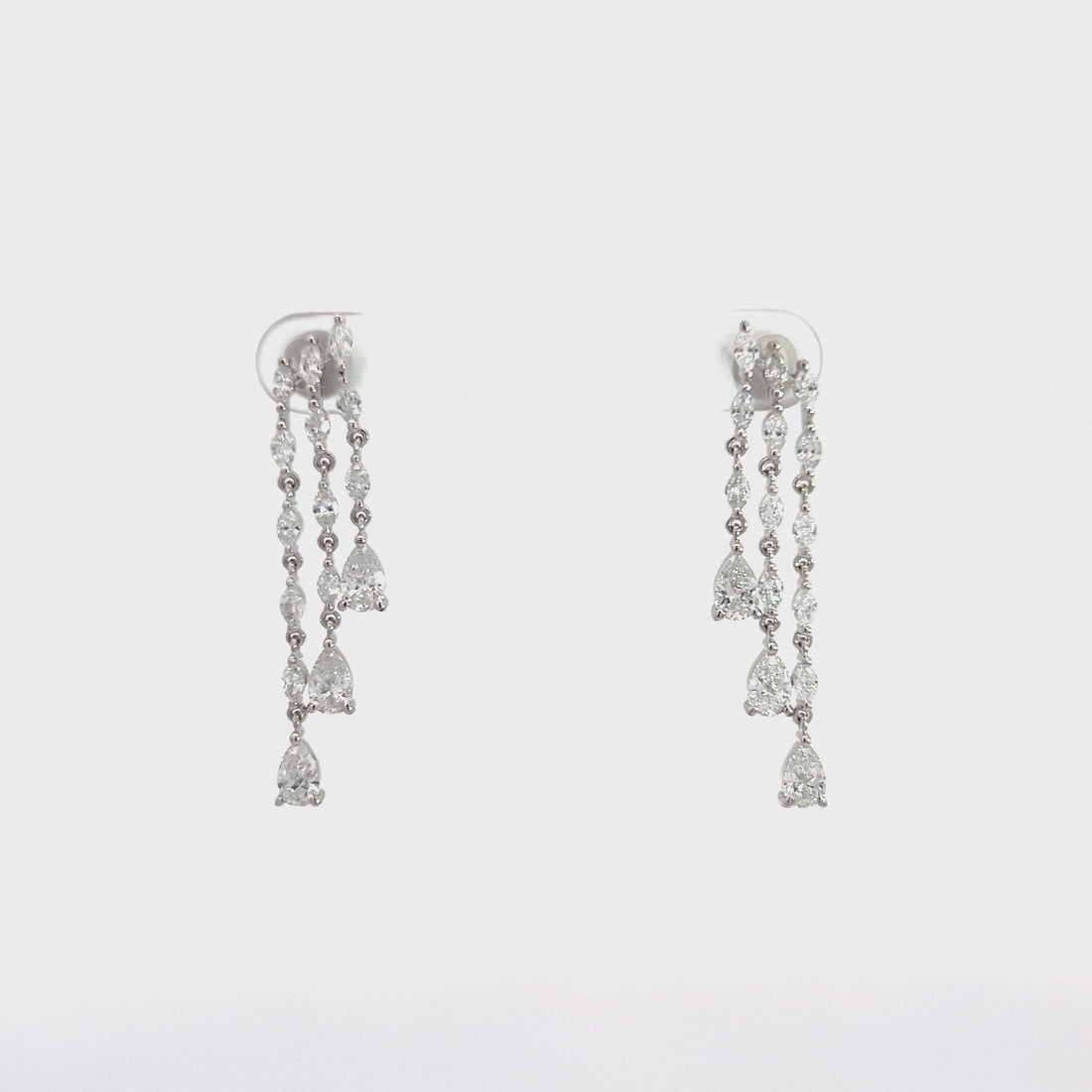 Lab Diamond Stud Earrings 2.62ct | 14K White Gold