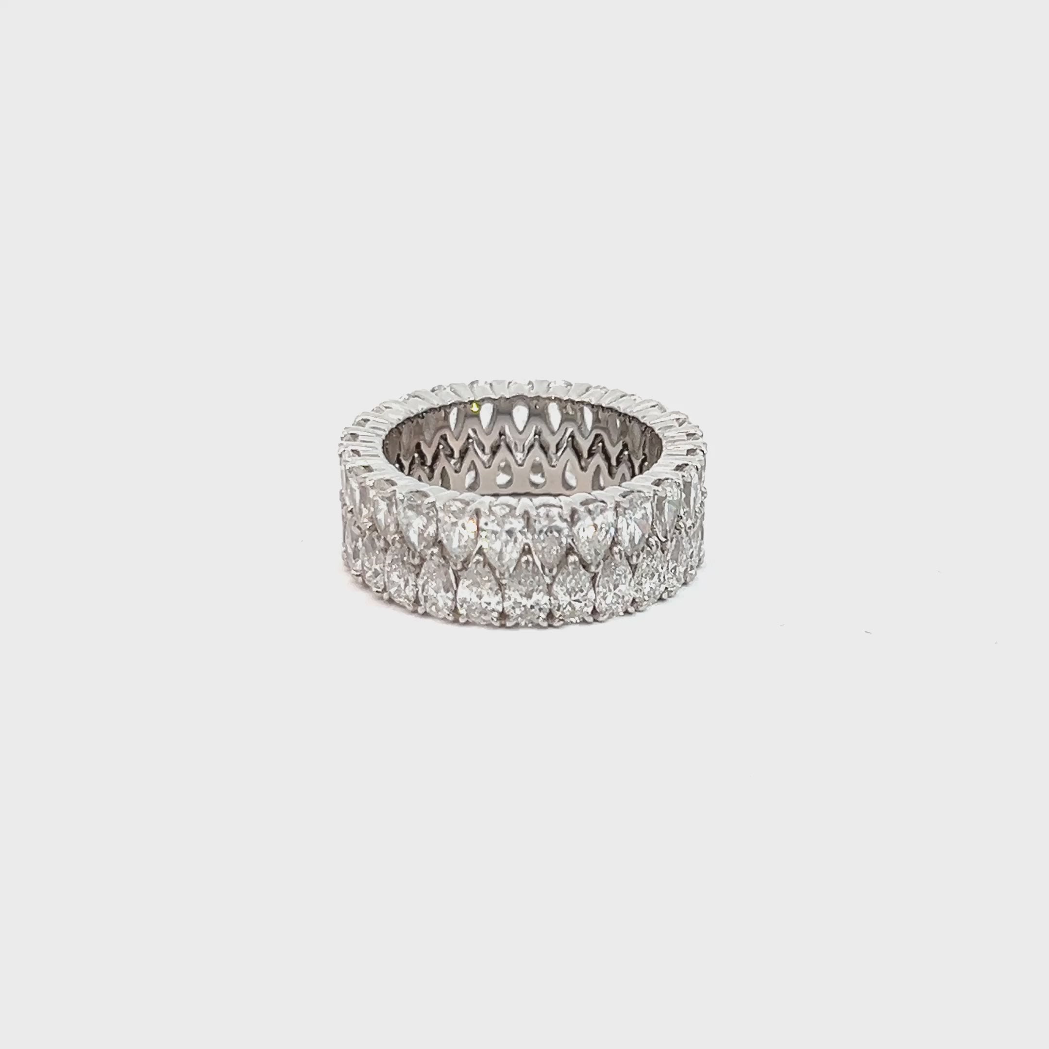 Elegant LAB Diamond Eternity Ring Pear shape