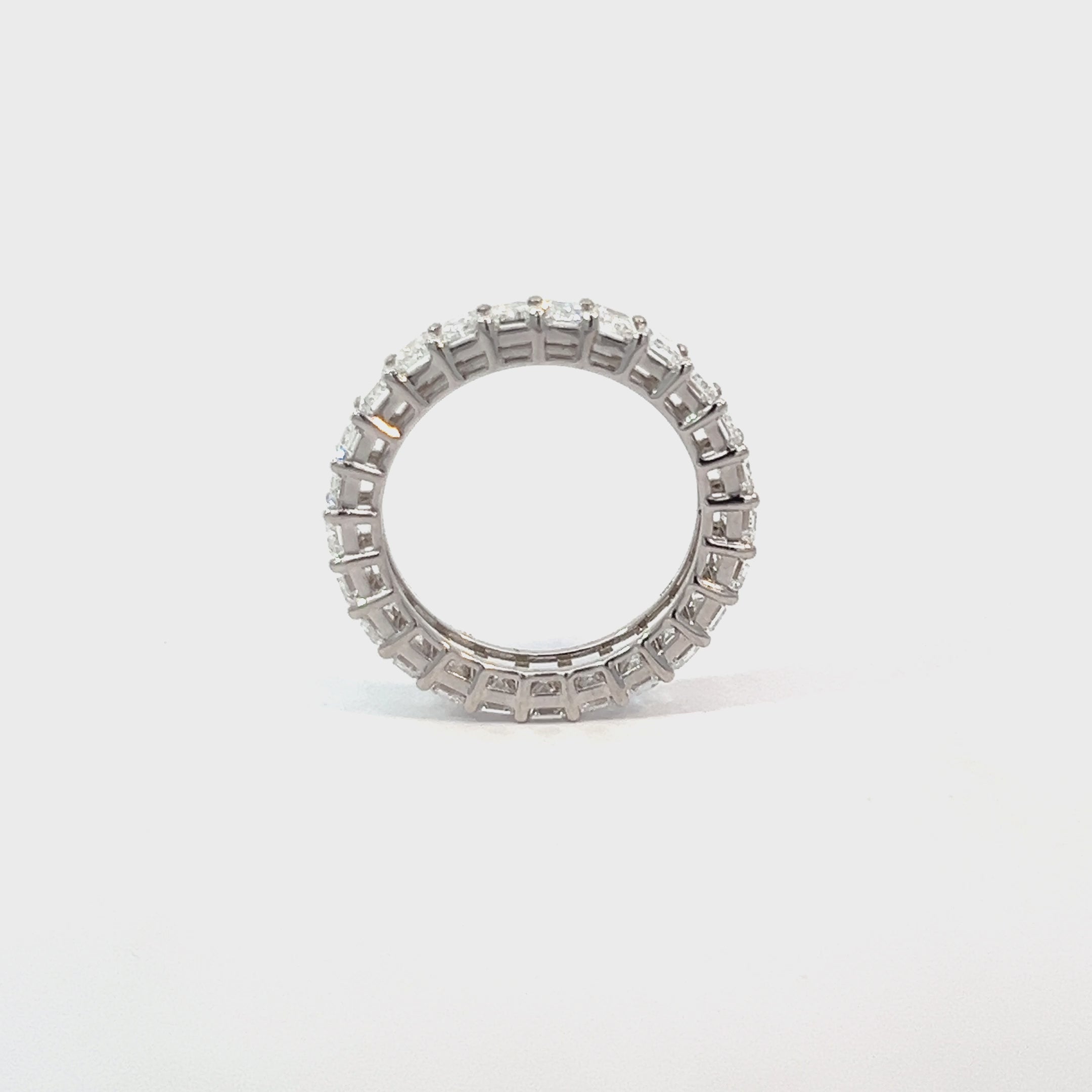 Elegant Emerald Diamond Eternity Ring