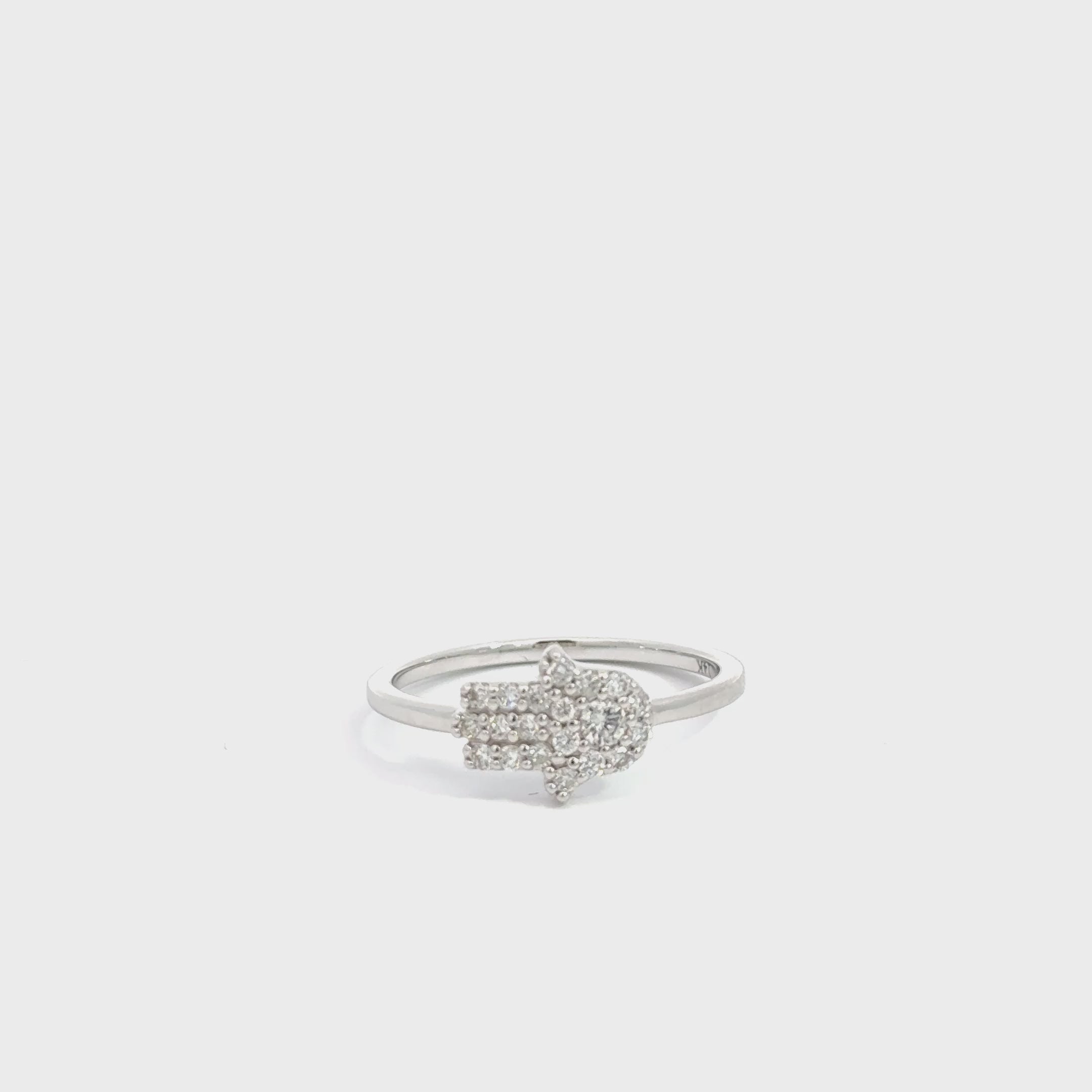 Elegant Silver Hamsa Ring