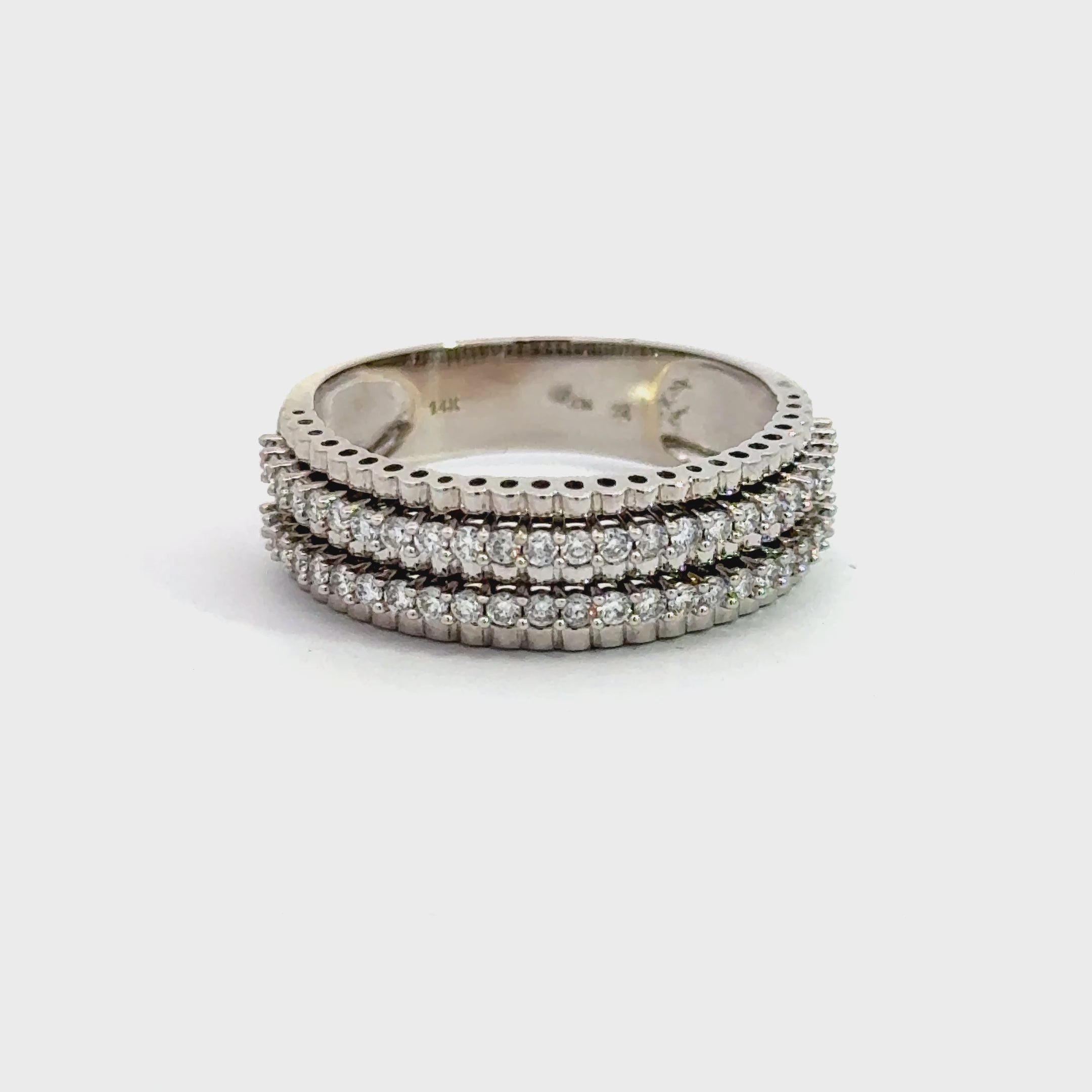 14K White Gold Diamond Ring 0.96ct