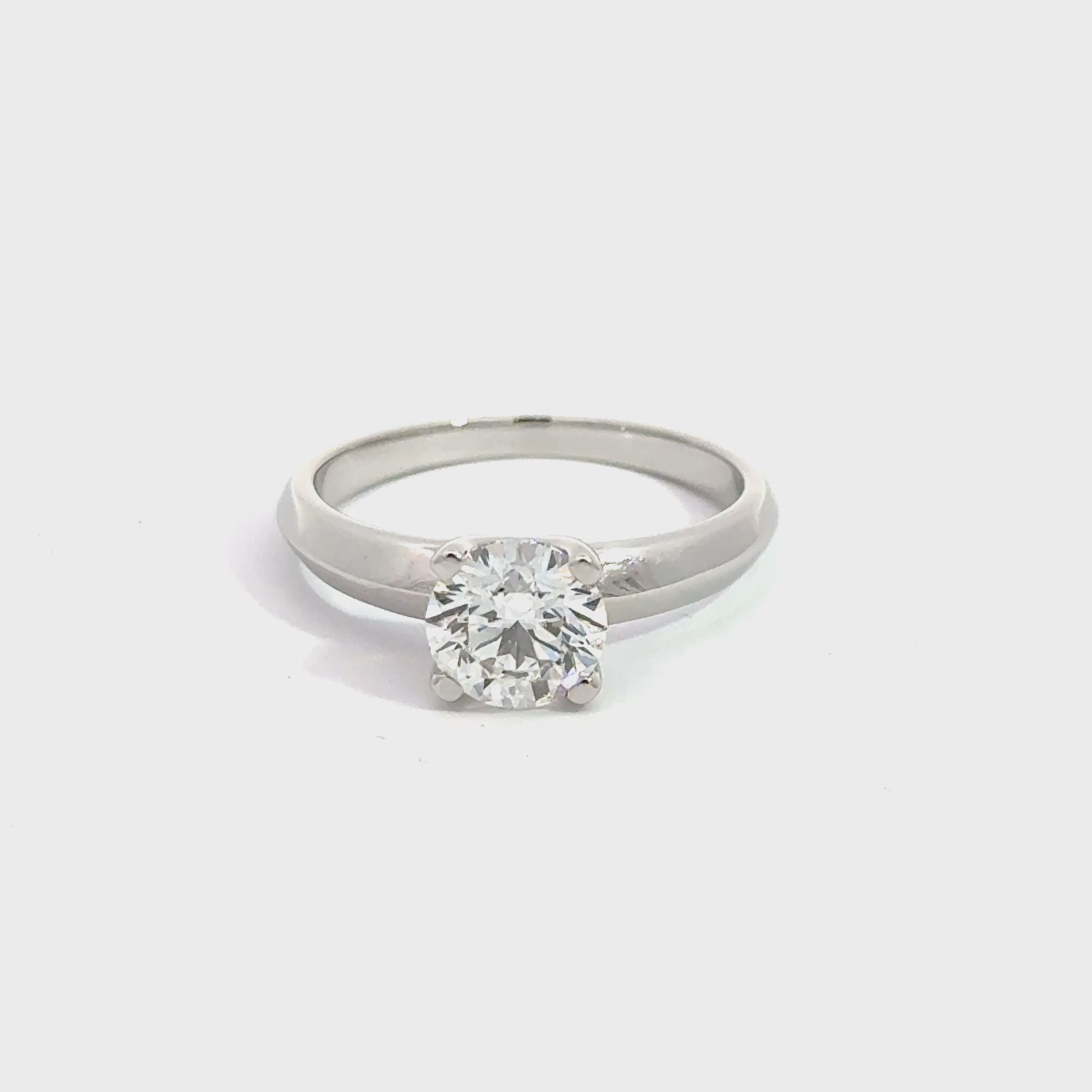 1.13 ct. Round IGI Certified Lab-grown Diamond Engagement Ring 14 K white gold