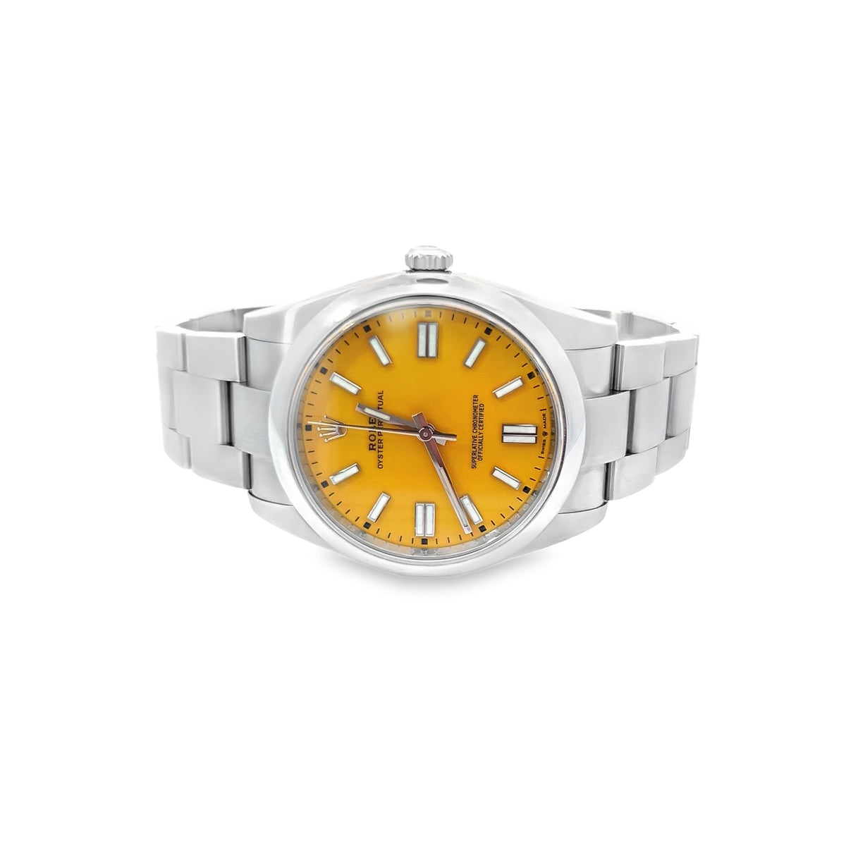 Rolex Lettering Yellow Rolex Oyster Perpetual Yellow – Gabriel Fine Jewelry